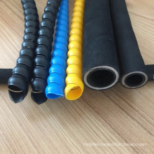 High pressure steel wire spiraled rubber black custom hydraulic hose assembly